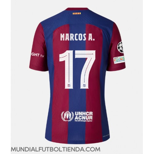 Camiseta Barcelona Marcos Alonso #17 Primera Equipación Replica 2023-24 mangas cortas